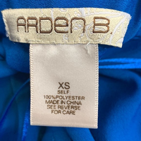 Arden B. Blue‎ Strapless Top Size XS 100% polyester Front Tie Soft Flowy - Picture 3 of 10
